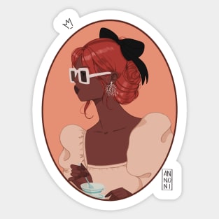 Tea time girl Sticker